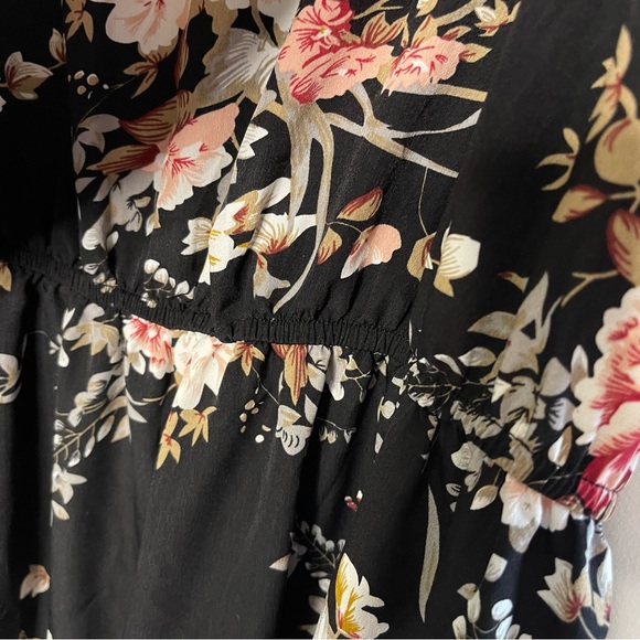 Black floral cold shoulder dress - Picture 12 of 12